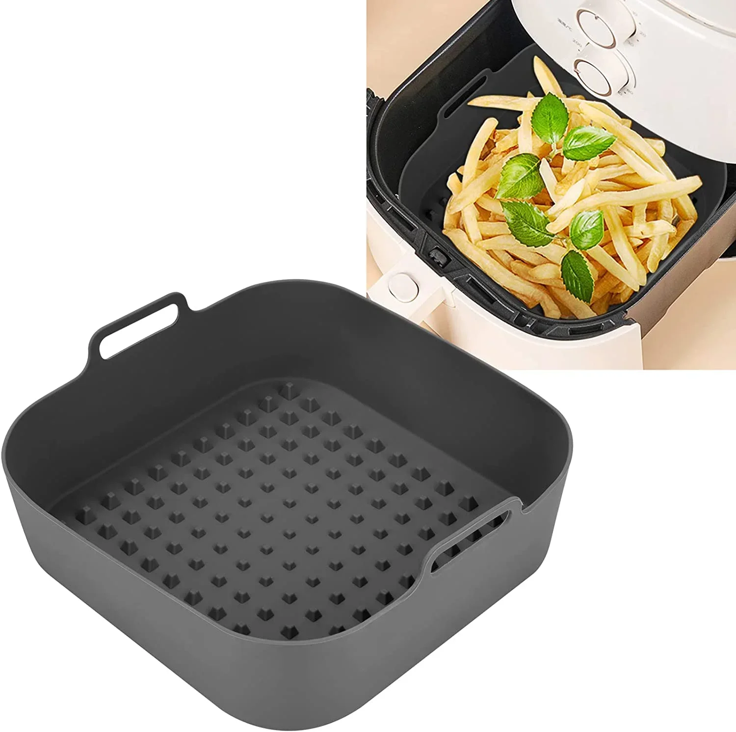 Air Fryer Silicone Pot Liner - Luchtfriteuse siliconen pot Dikke herbruikbare siliconen