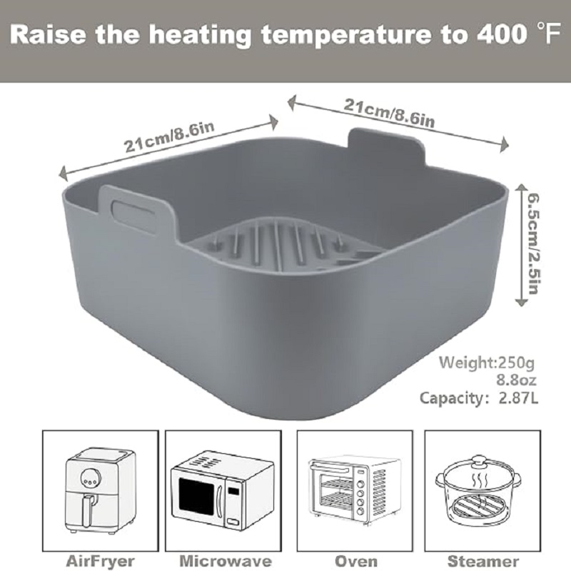 Air Fryer Silicone Pot Liner - Non-stick 8.2inch Air Friteuse Siliconen Liners