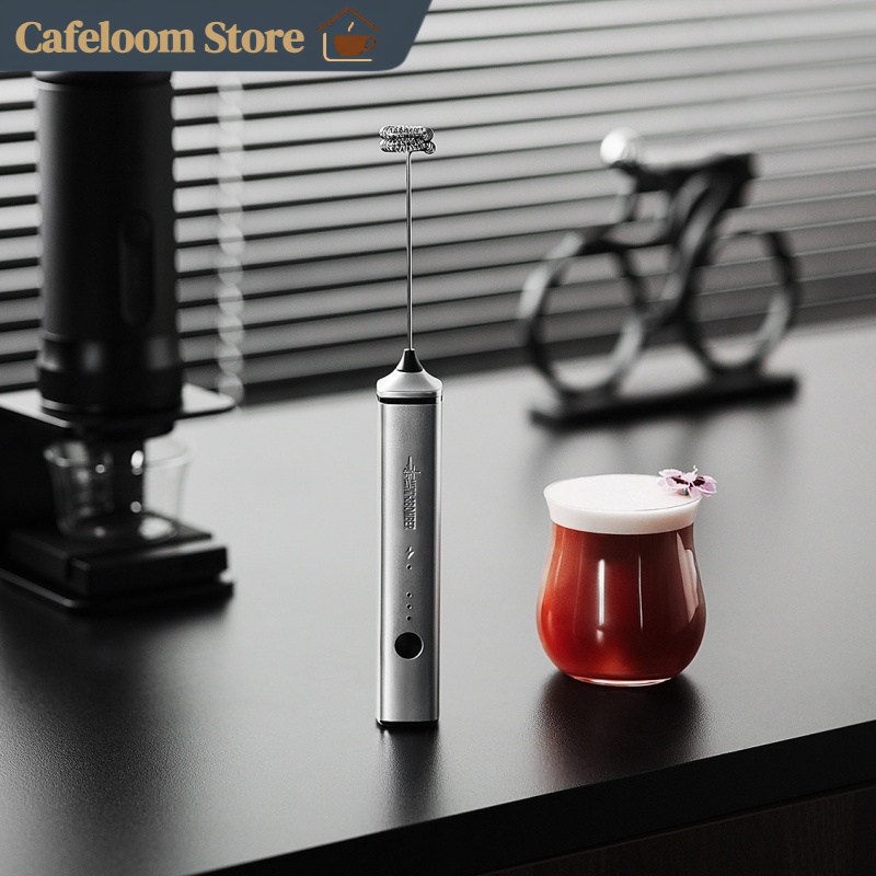 Electric Milk Frother Handheld - MHW-3BOMBER Elektrische Melkopschuimer Handmixer Koffieroerder Huishoudelijke
