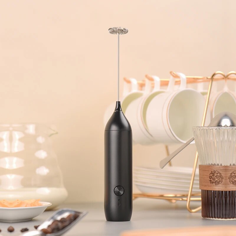 Portable Blender Usb Rechargeable - Elektrische melkopschuimer Koffieopschuimer USB-C Oplaadbare elektrische