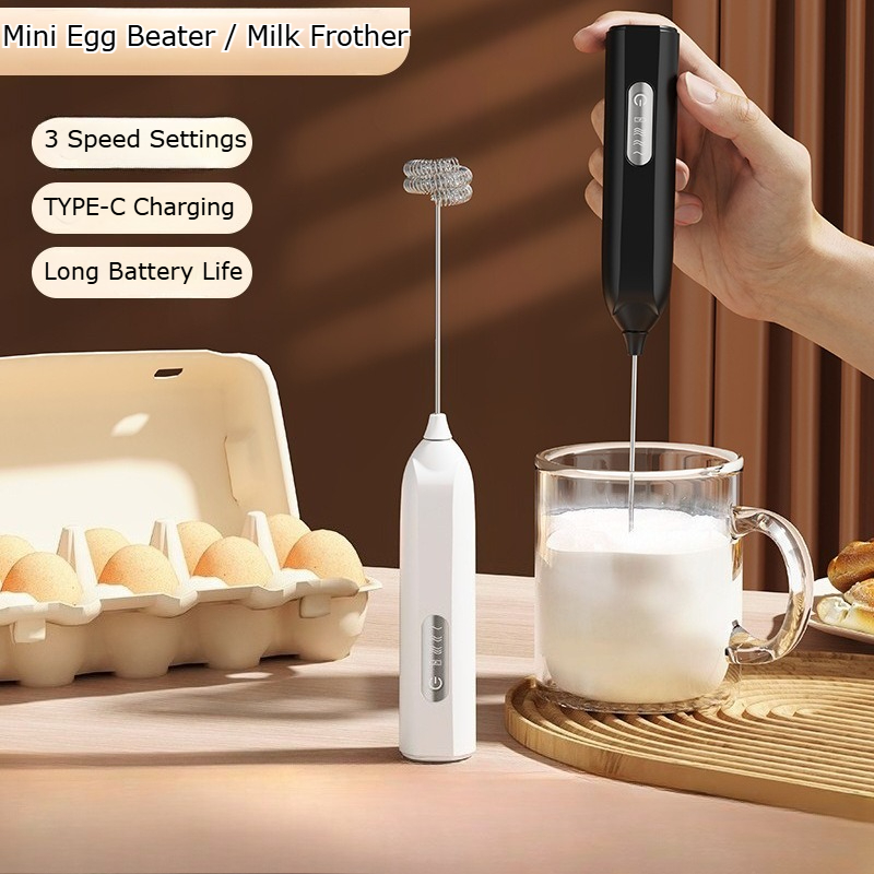 Electric Milk Frother Handheld - Nieuwe draagbare elektrische melkopschuimer, automatische schuimmaker,