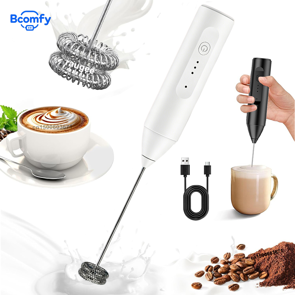 Electric Milk Frother Handheld - Melkopschuimer Handbediende elektrische melkopschuimer Eierklopper Oplaadbare