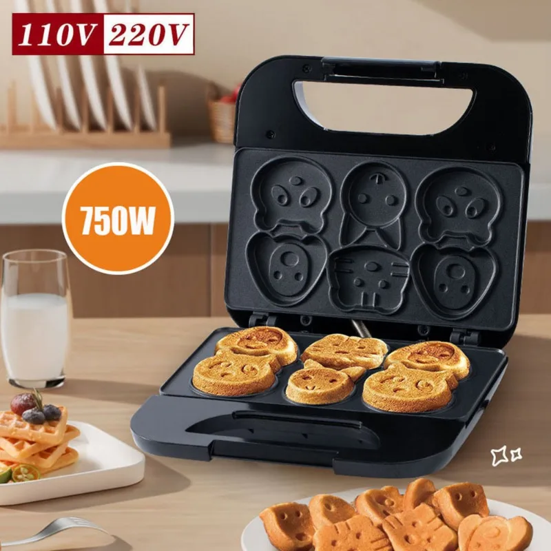 Mini Waffle Maker Machine - Huishoudelijke Cartoon Biscuit Machine US 110V