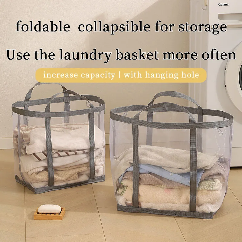 Laundry - Mesh wasmand van nylon met handvat,