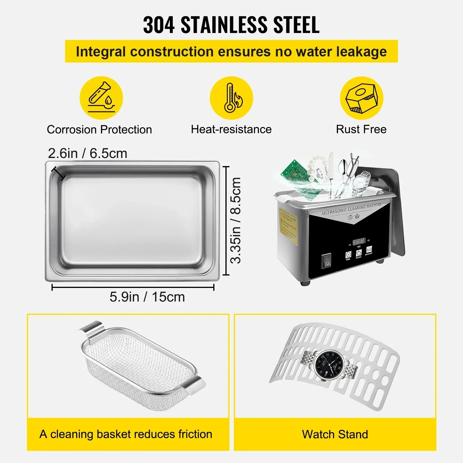 SIHAO Ultrasone reiniger, roes - Home Appliances recensie en prijs