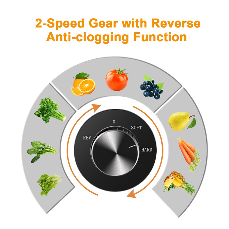 2026-Zwarte Horizontale Slow J - Electric Slow Juicer Cold Press recensie en prijs