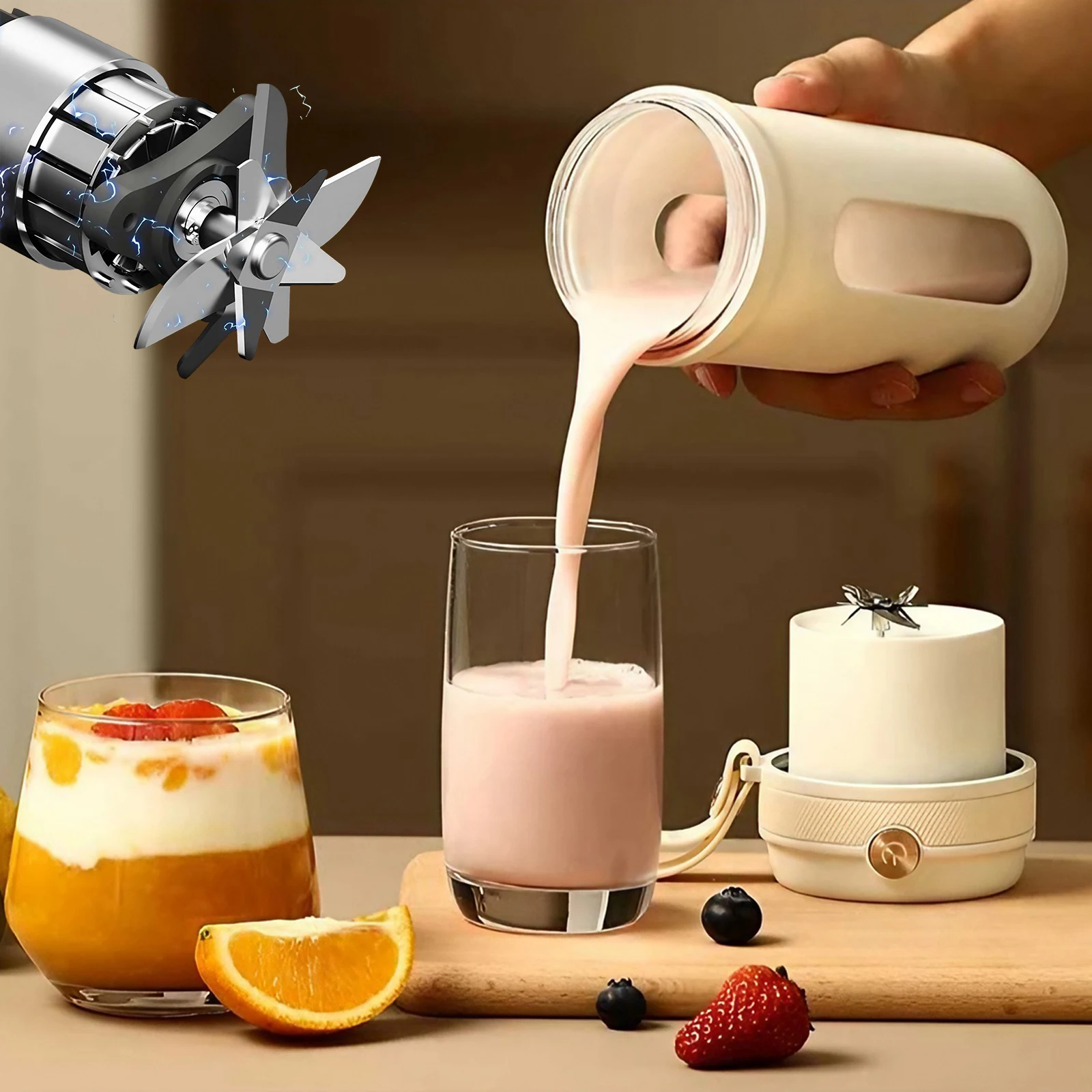 Oplaadbare elektrische sapcent - Portable Blender Usb Rechargeable recensie en prijs