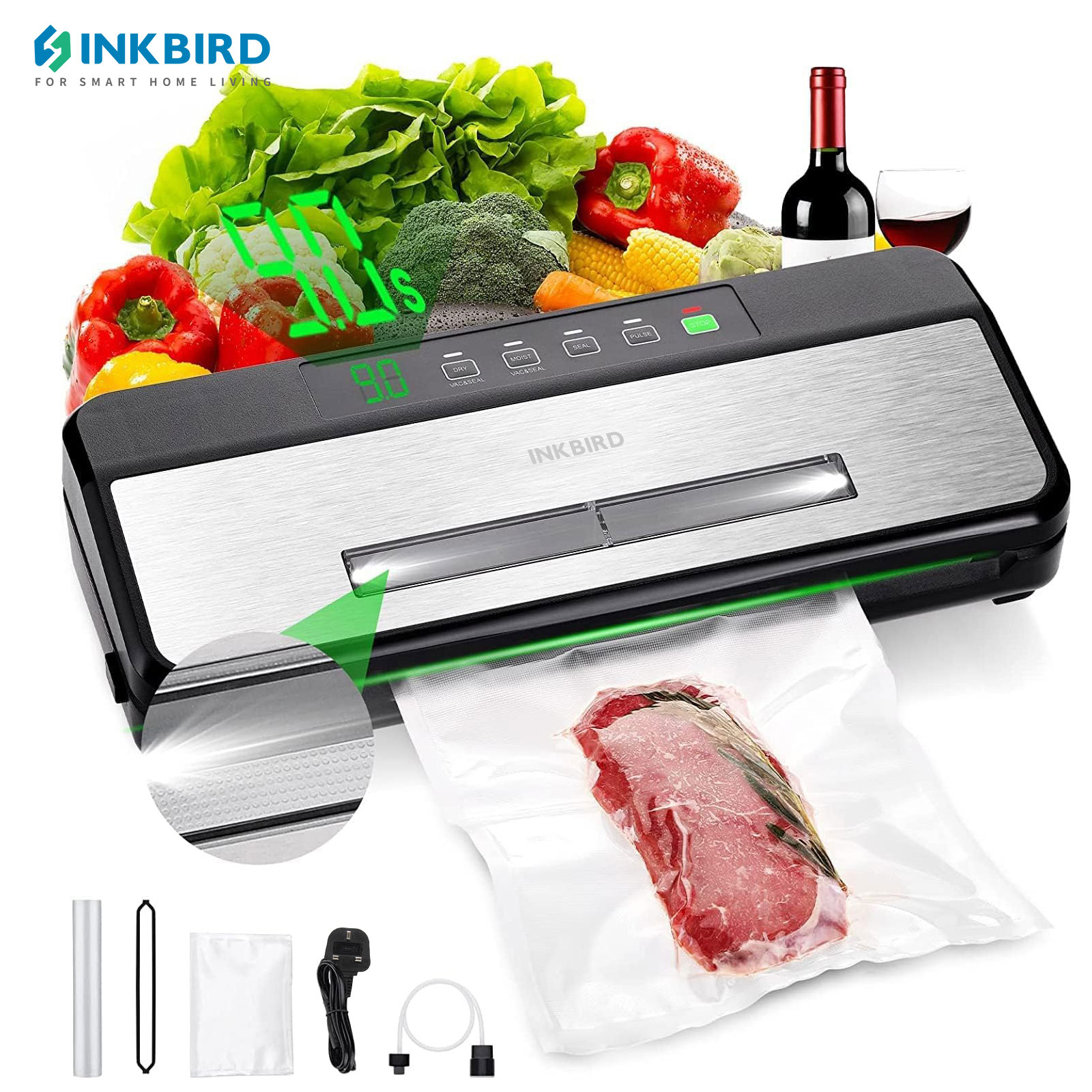 INKBIRD 3e Vacuümsealer met St - Food Vacuum Sealer Machine recensie en prijs